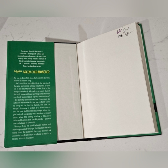 Death of a Green-Eyed Monster A Hamish Macbeth Mystery Hardcover Book - Picture 4 of 6